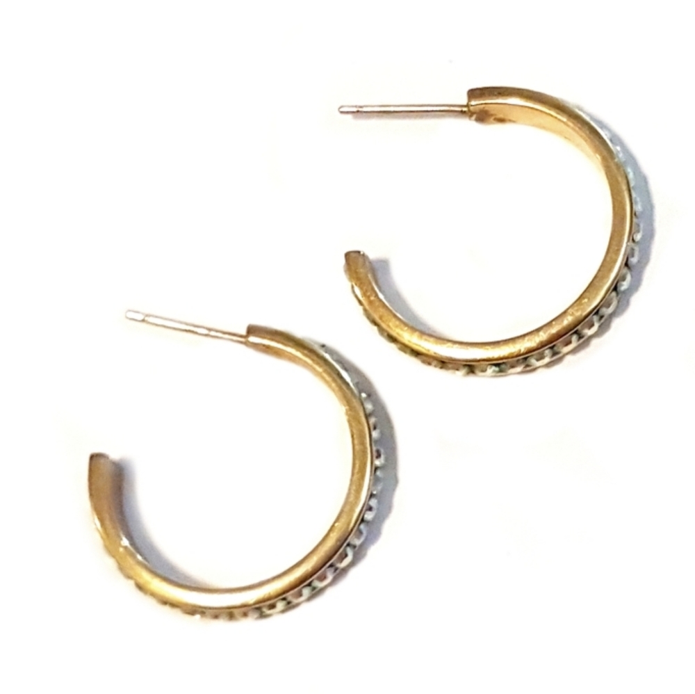 14k Australian Crystal Hoops